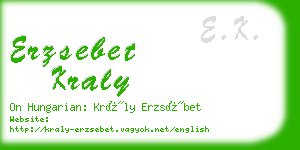erzsebet kraly business card
